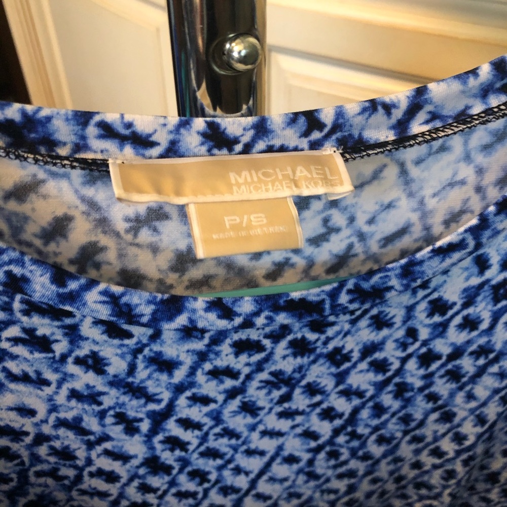 Michael Kors Long Sleeve Dress - Tie Dye Blue - Picture 2 of 5
